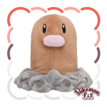 Officiële Pokemon center knuffel Pokemon fit Diglett 9cm 